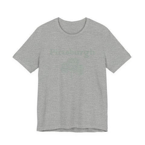 Unisex Jersey Tee - Pittsburgh Clover Short Sleeve Shirt | Lightweight Jersey Top T-Shirt - YinzerShop