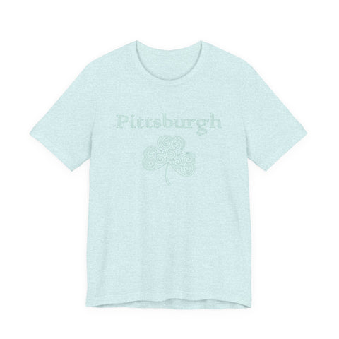 Unisex Jersey Tee - Pittsburgh Clover Short Sleeve Shirt | Lightweight Jersey Top T-Shirt - YinzerShop