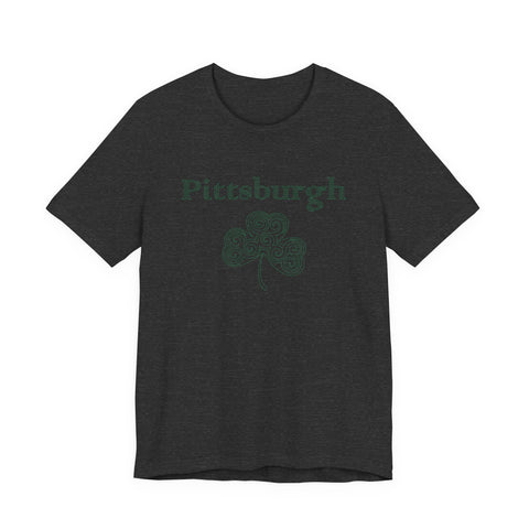 Unisex Jersey Tee - Pittsburgh Clover Short Sleeve Shirt | Lightweight Jersey Top T-Shirt - YinzerShop