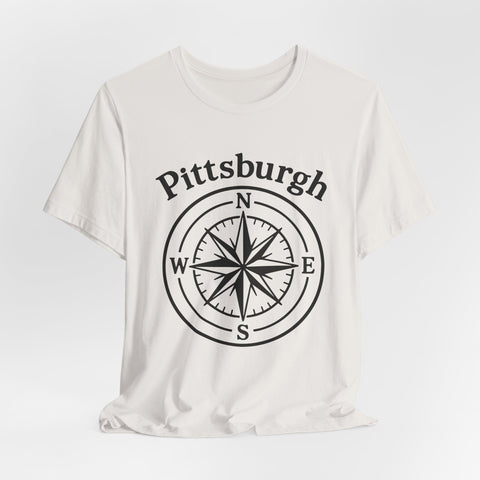 Unisex Jersey Tee Pittsburgh Compass Shirt - Bella Canvas 3001 Classic Cotton T-Shirt - YinzerShop