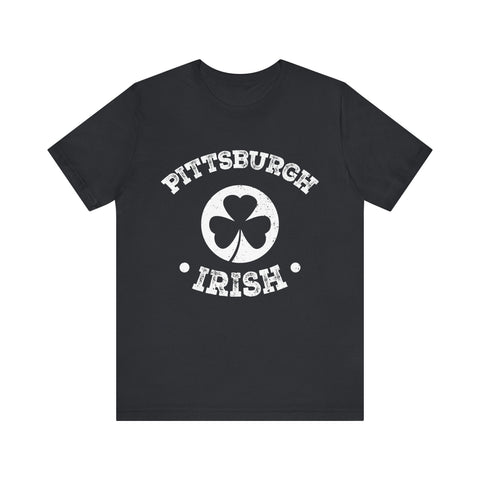 Unisex Jersey Tee Pittsburgh Irish - Soft Breathable Fabric Short Sleeve Shirt T-Shirt - YinzerShop