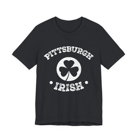 Unisex Jersey Tee Pittsburgh Irish - Soft Breathable Fabric Short Sleeve Shirt T-Shirt - YinzerShop