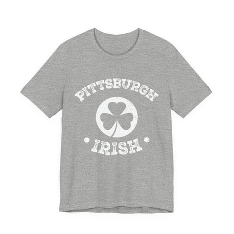 Unisex Jersey Tee Pittsburgh Irish - Soft Breathable Fabric Short Sleeve Shirt T-Shirt - YinzerShop
