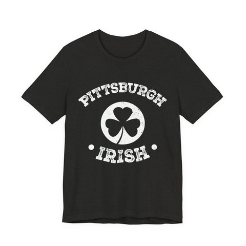 Unisex Jersey Tee Pittsburgh Irish - Soft Breathable Fabric Short Sleeve Shirt T-Shirt - YinzerShop