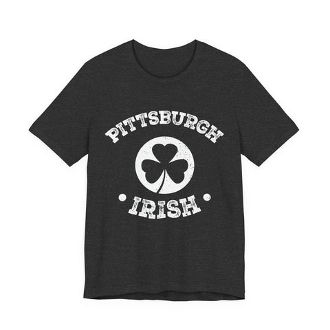 Unisex Jersey Tee Pittsburgh Irish - Soft Breathable Fabric Short Sleeve Shirt T-Shirt - YinzerShop