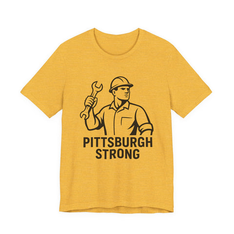 Unisex Jersey Tee Pittsburgh Strong Shirt – Bella Canvas 3001 Soft Cotton Tee T-Shirt - YinzerShop