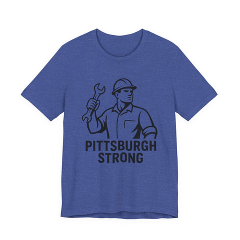 Unisex Jersey Tee Pittsburgh Strong Shirt – Bella Canvas 3001 Soft Cotton Tee T-Shirt - YinzerShop