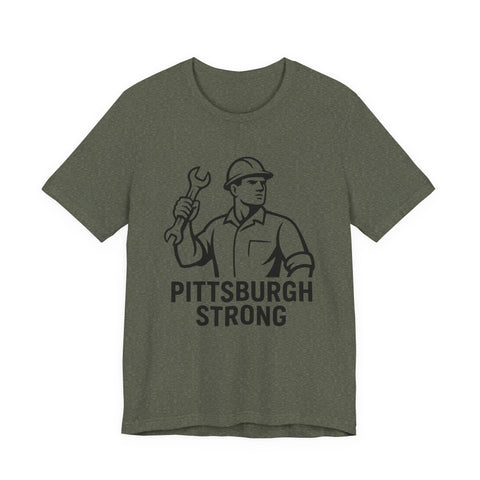 Unisex Jersey Tee Pittsburgh Strong Shirt – Bella Canvas 3001 Soft Cotton Tee T-Shirt - YinzerShop
