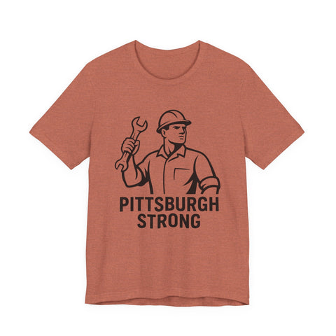 Unisex Jersey Tee Pittsburgh Strong Shirt – Bella Canvas 3001 Soft Cotton Tee T-Shirt - YinzerShop