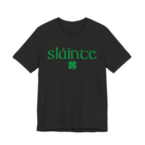 Unisex Jersey Tee - Slainte Classic Short Sleeve Shirt With Ribbed Knit Collar T-Shirt - YinzerShop
