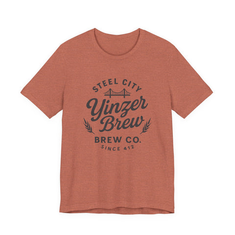 Unisex Jersey Tee - Yinzer Brew Bella Canvas Shirt | Soft Breathable Cotton Casual Tee T-Shirt - YinzerShop