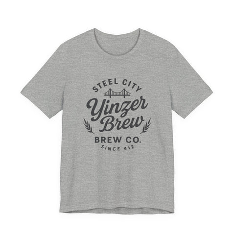 Unisex Jersey Tee - Yinzer Brew Bella Canvas Shirt | Soft Breathable Cotton Casual Tee T-Shirt - YinzerShop