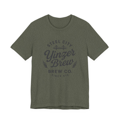 Unisex Jersey Tee - Yinzer Brew Bella Canvas Shirt | Soft Breathable Cotton Casual Tee T-Shirt - YinzerShop