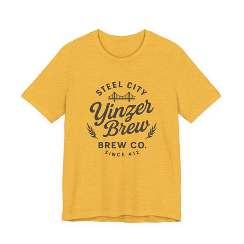 Unisex Jersey Tee - Yinzer Brew Bella Canvas Shirt | Soft Breathable Cotton Casual Tee T-Shirt - YinzerShop