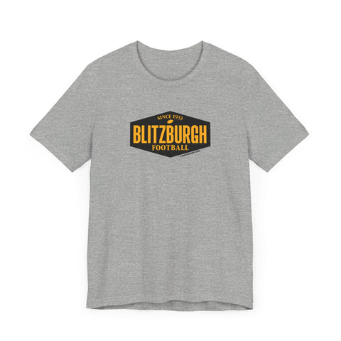 Unisex Short Sleeve Tee - Blitzburgh Crest | Soft Cotton Tee, Retail Fit T Shirt T-Shirt - YinzerShop