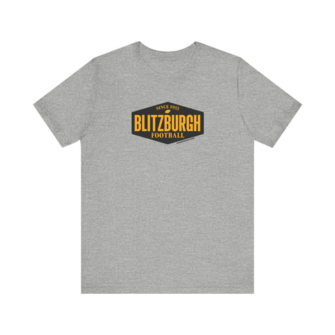 Unisex Short Sleeve Tee - Blitzburgh Crest | Soft Cotton Tee, Retail Fit T Shirt T-Shirt - YinzerShop
