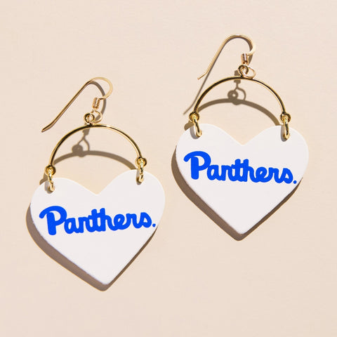 University of Pittsburgh Earrings – Hand-Embossed Leather Earrings for Panthers Fans Earrings - YinzerShop