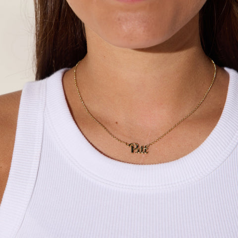 University of Pittsburgh Necklace - Handmade Initial Pendant | College Jewelry Gift