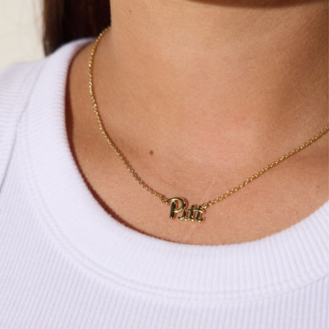 University of Pittsburgh Necklace - Handmade Initial Pendant | College Jewelry Gift