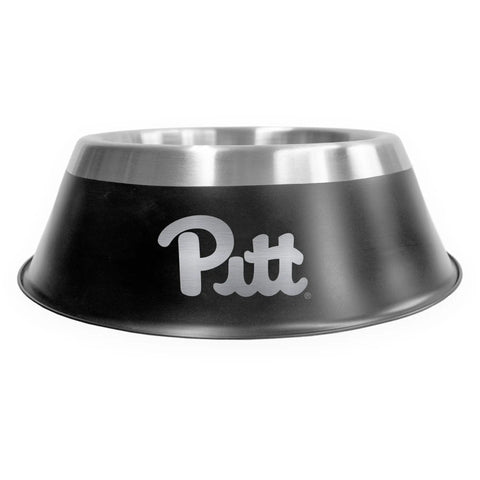 University of Pittsburgh Pet Bowl - Official Team Stainless Steel Dog Bowl with Anti Skid Base Pet Bowl - YinzerShop