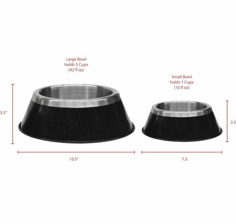 University of Pittsburgh Pet Bowl - Official Team Stainless Steel Dog Bowl with Anti Skid Base Pet Bowl - YinzerShop