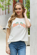 US Flag Cotton Tee - Simply Love Casual Graphic 100% Cotton Shirt Long Sleeve Shirt - YinzerShop