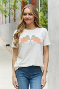 US Flag Cotton Tee - Simply Love Casual Graphic 100% Cotton Shirt Long Sleeve Shirt - YinzerShop