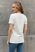 US Flag Cotton Tee - Simply Love Casual Graphic 100% Cotton Shirt Long Sleeve Shirt - YinzerShop