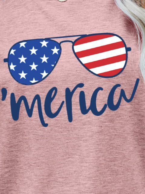 US Flag Graphic Tee – Patriotic Graphic Print Tee | Slightly Stretchy Shirt Long Sleeve Shirt - YinzerShop