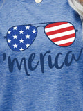 US Flag Graphic Tee – Patriotic Graphic Print Tee | Slightly Stretchy Shirt Long Sleeve Shirt - YinzerShop