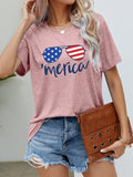 US Flag Graphic Tee – Patriotic Graphic Print Tee | Slightly Stretchy Shirt Long Sleeve Shirt - YinzerShop