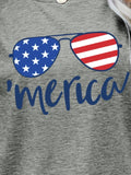 US Flag Graphic Tee – Patriotic Graphic Print Tee | Slightly Stretchy Shirt Long Sleeve Shirt - YinzerShop