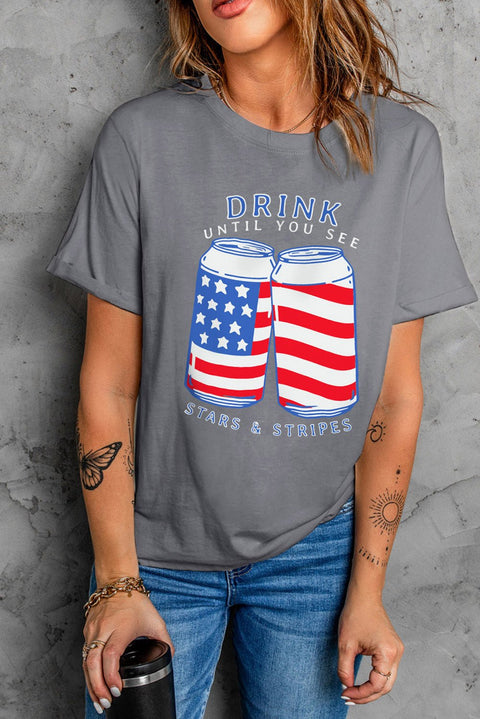 US Flag Tee - Casual Graphic T Shirt With American Flag Apparel Design T-Shirt - YinzerShop