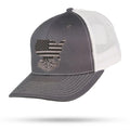 USA Patch SnapBack 6 Panel Snapback WYR Charcoal/White  