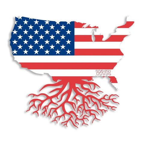 USA Roots Decal Decal WYR USA Flag  