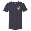 USA Roots Faux Pocket Tee T-Shirt WYR Solid Navy XS 