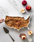 USA Serving Platter – Porcelain Serving Plate with Glossy White Glaze | Oven Safe, Dishwasher Safe Baking Dish - YinzerShop