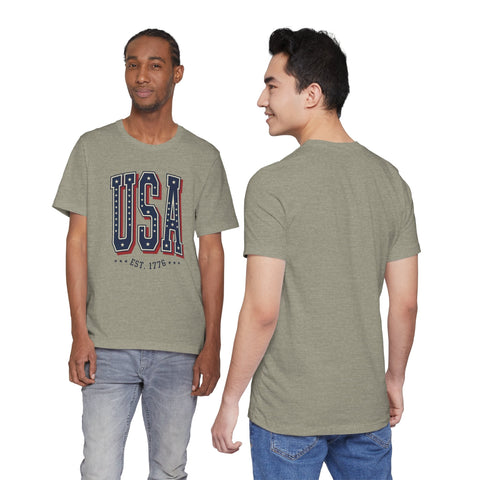 USA vintage varsity tee | 4th of July patriotic graphic T-Shirt - YinzerShop