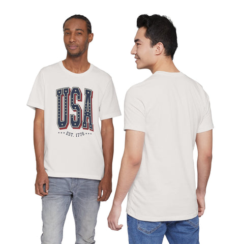 USA vintage varsity tee | 4th of July patriotic graphic T-Shirt - YinzerShop