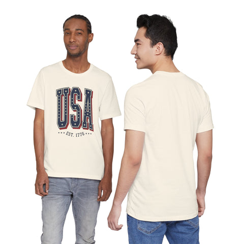USA vintage varsity tee | 4th of July patriotic graphic T-Shirt - YinzerShop