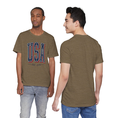 USA vintage varsity tee | 4th of July patriotic graphic T-Shirt - YinzerShop