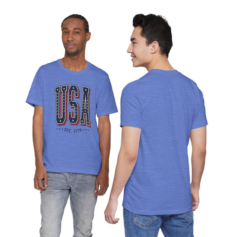 USA vintage varsity tee | 4th of July patriotic graphic T-Shirt - YinzerShop
