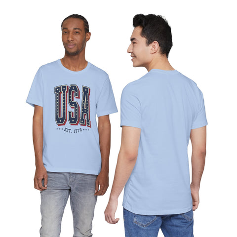 USA vintage varsity tee | 4th of July patriotic graphic T-Shirt - YinzerShop