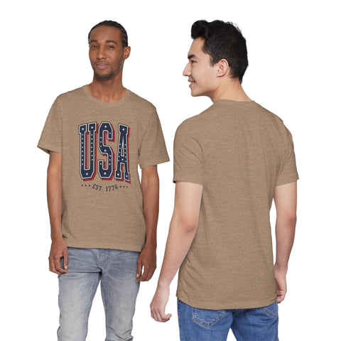 USA vintage varsity tee | 4th of July patriotic graphic T-Shirt - YinzerShop