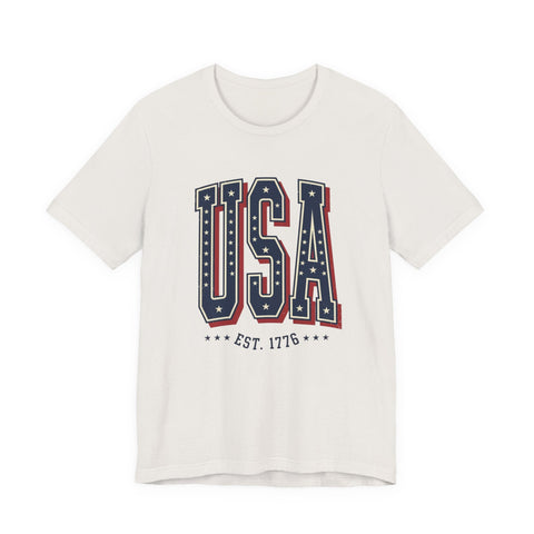 USA vintage varsity tee | 4th of July patriotic graphic T-Shirt - YinzerShop