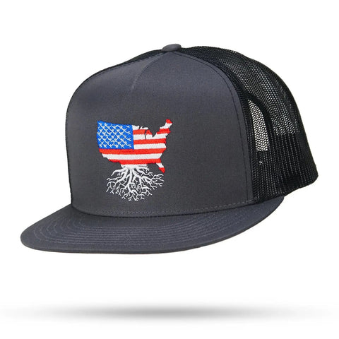 USA Yupoong Flatbill Trucker Flatbill Snapback WYR   