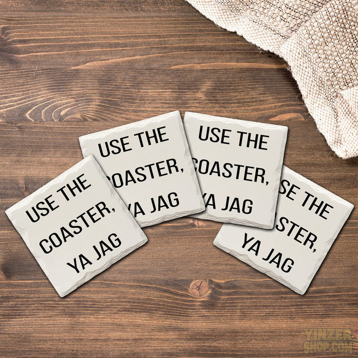 Use The Coaster, Ya Jag | Drink Coasters Coasters MillWoodArt   