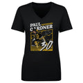 V-Neck Cotton T-Shirt - Paul Gardner Pittsburgh Power Digital Print Tee Women's V-Neck T-Shirt - YinzerShop