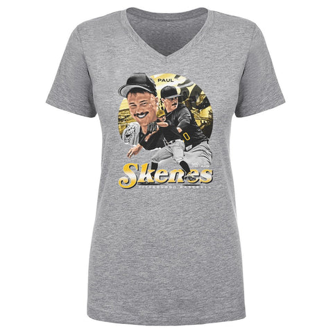 V-Neck T-Shirt Paul Skenes – Lightweight Cotton Vintage Style Tee Pittsburgh Women's V-Neck T-Shirt - YinzerShop