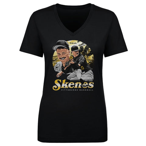 V-Neck T-Shirt Paul Skenes – Lightweight Cotton Vintage Style Tee Pittsburgh Women's V-Neck T-Shirt - YinzerShop